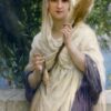 Le fileur au bord de la mer - Charles-Amable Lenoir - Reproductions de tableaux et peintures haut de gamme