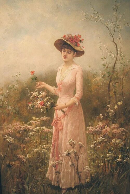 Une dame élégante - Charles-Amable Lenoir - Reproductions de tableaux et peintures haut de gamme