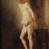 Rembrandt, Le Christ au pilier de la flagellation - Rembrandt van Rijn - Reproductions de tableaux et peintures haut de gamme