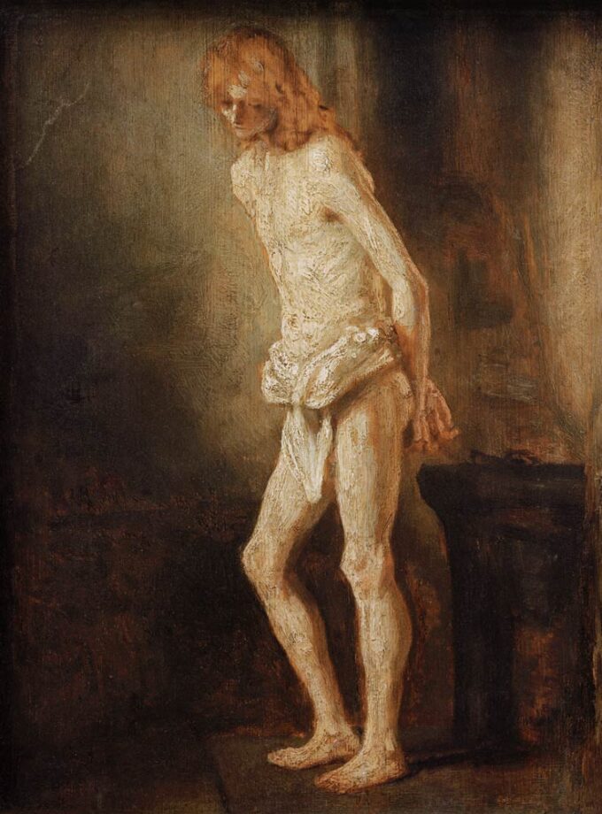 Rembrandt, Christ at the Column of Flagellation - Rembrandt van Rijn