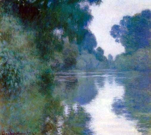 Morning on the Seine, near Giverny - Claude Monet Oil Painting Reproduction