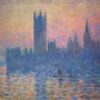 Le Parlement de Londres, soleil couchant (W 1598) - Claude Monet - Reproductions de tableaux et peintures haut de gamme