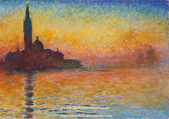 Saint-Georges-Majeur at Dusk - Painting by Claude Monet