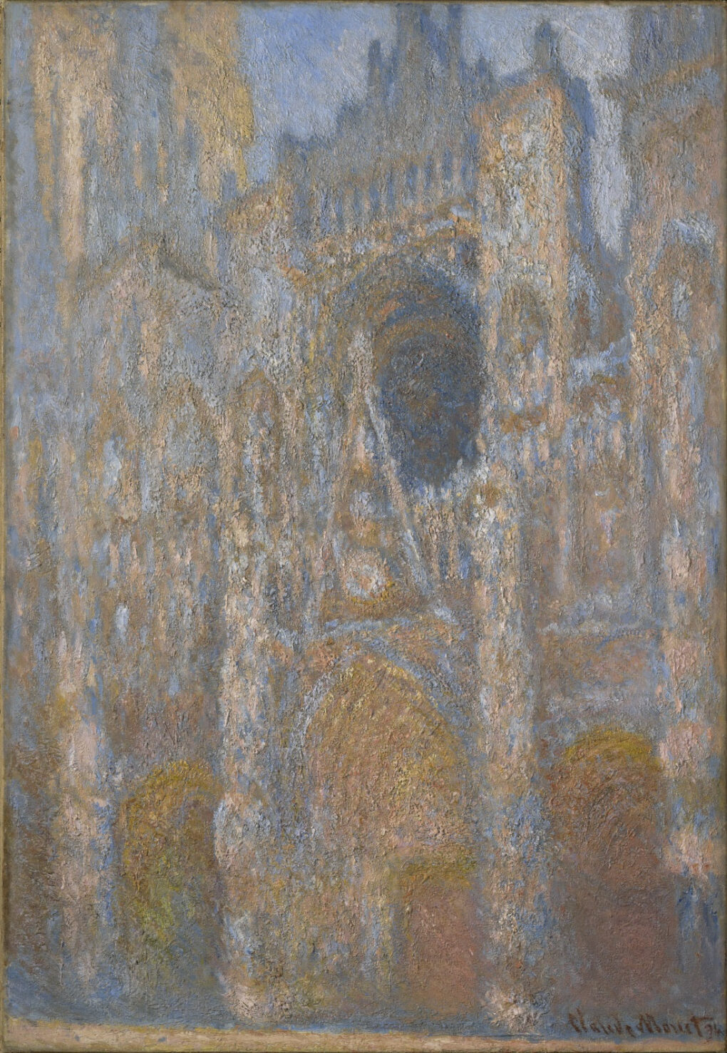 La Façade de la cathédrale de Rouen au soleil (W1358) - Claude Monet - Reproductions de tableaux et peintures haut de gamme