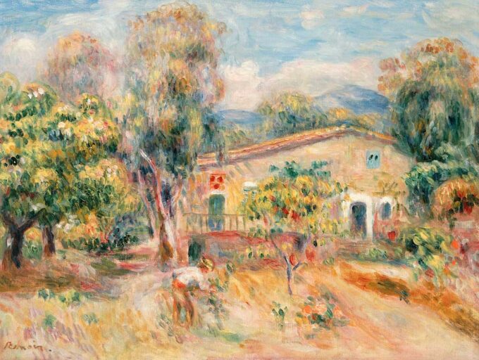 Farm at Les Collettes, Cagnes - Pierre-Auguste Renoir