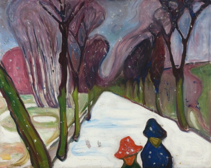 New Snow in the Avenue - Edvard Munch