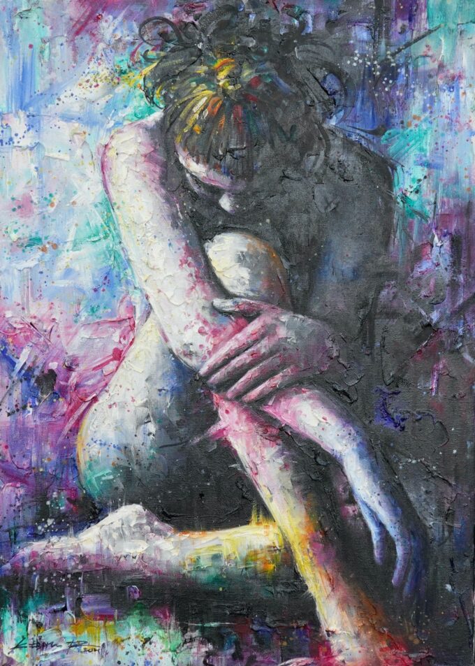 The Purple Girl - 50 X 70 cm