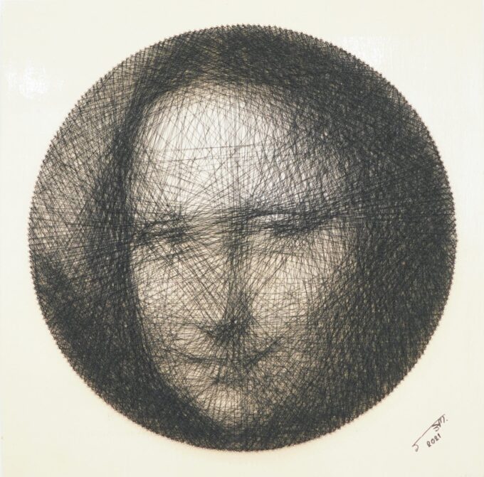 The Mona Lisa string art - 58 X 58 cm