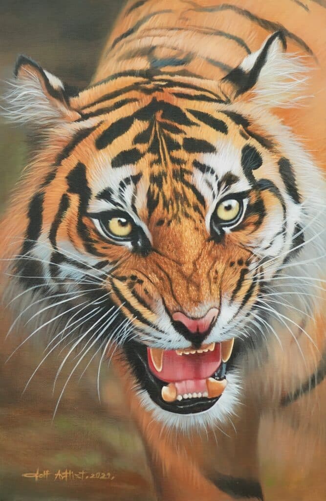 The Power of the Tiger - 40 X 60 cm