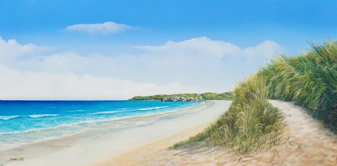 The calm at the beach - 120 X 60 cm