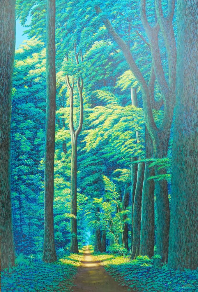 Path in the green forest - 130 x 190 cm