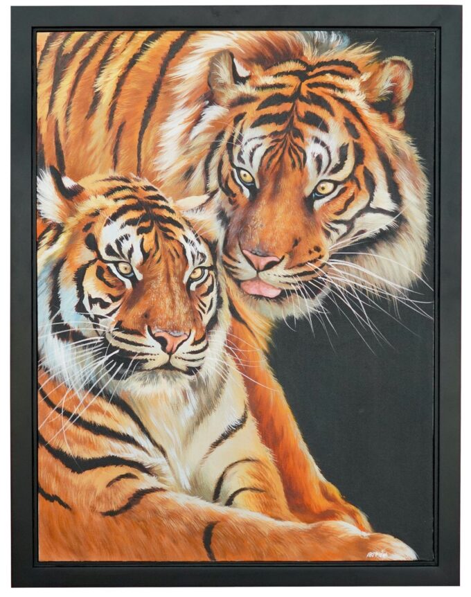 Couple de tigres - 60 X 80 cm - Reproductions de tableaux et peintures haut de gamme