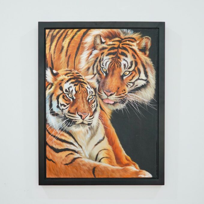 Couple de tigres - 60 X 80 cm - Reproductions de tableaux et peintures haut de gamme