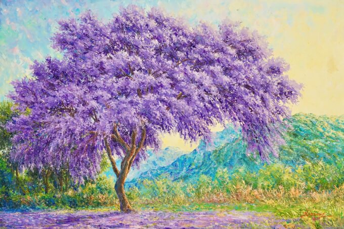 The Purple Tree - 90 x 60 cm