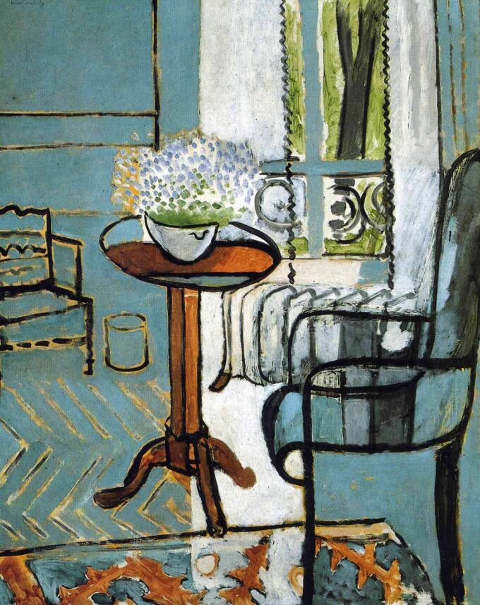 The interior of the window with forget-me-nots - Matisse