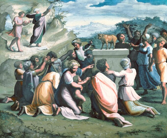 Dance around the golden calf - Raphael (painter)