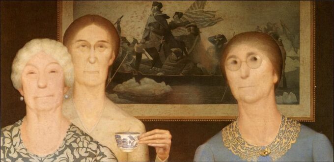 Filles de la Révolution - Grant Wood - Reproductions de tableaux et peintures haut de gamme