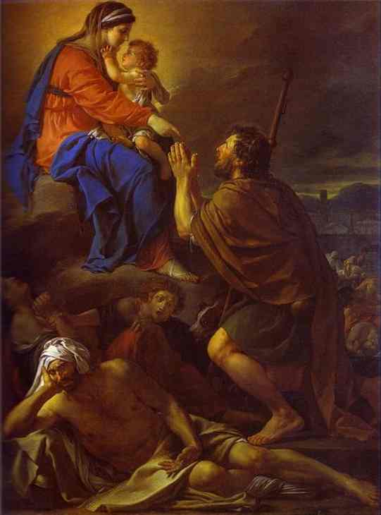 Saint Roch interceding with the Virgin for the plague-stricken - Jacques-Louis David