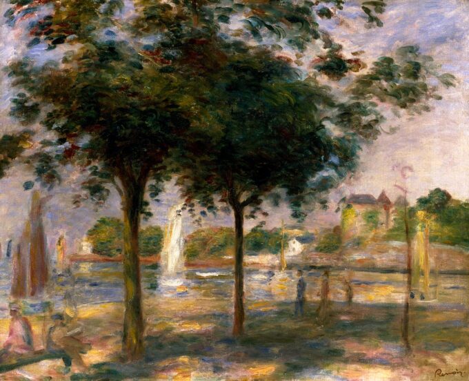 The beach at Pornic, The white sail - Pierre-Auguste Renoir