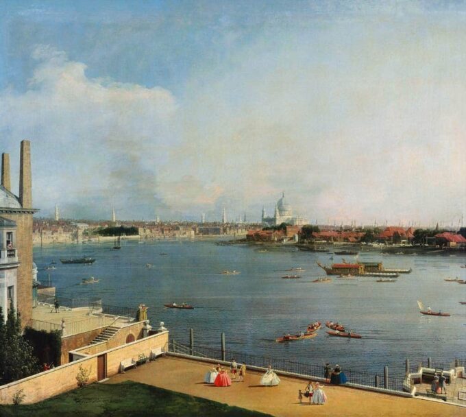 The Thames and the City of London from Richmond House - Giovanni Antonio Canal