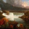 Vue lointaine des chutes du Niagara - Thomas Cole - Reproductions de tableaux et peintures haut de gamme