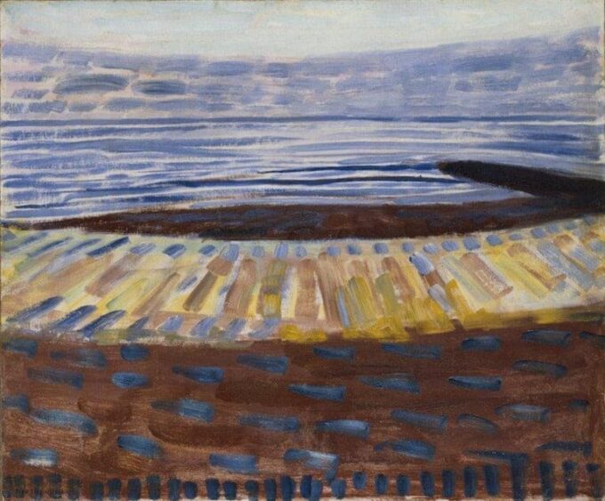 The sea after sunset - Mondrian