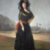 Portrait de la duchesse d'Albe en noir - Francisco de Goya - Reproductions de tableaux et peintures haut de gamme