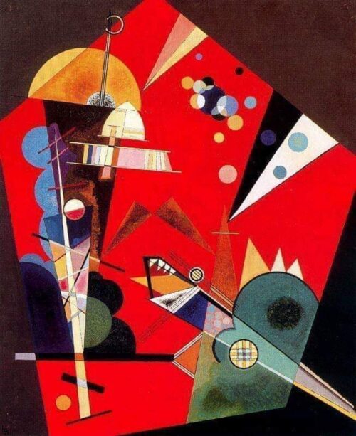 Tension en rouge 1926 - Vassily Kandinsky - Reproductions de tableaux et peintures haut de gamme