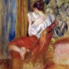 Une femme lisant - Pierre-Auguste Renoir - Reproductions de tableaux et peintures haut de gamme