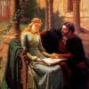 Abelard et sa pupille Héloïse - Edmund Leighton - Reproductions de tableaux et peintures haut de gamme