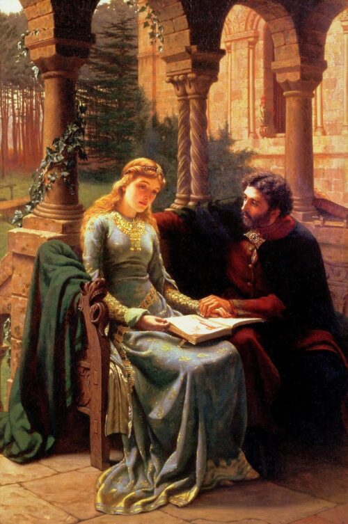 Abelard et sa pupille Héloïse - Edmund Leighton - Reproductions de tableaux et peintures haut de gamme