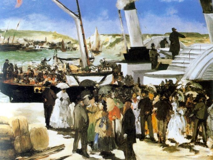 The Departure of the Folkestone Steamer - Edouard Manet