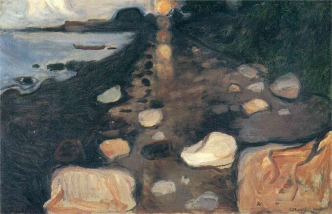 Moonlight on the beach - Edvard Munch