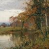 Paysage d'automne avec rivière - Edward Wilkins Waite - Reproductions de tableaux et peintures haut de gamme