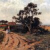 Le chemin de campagne (1895) - Edward Wilkins Waite - Reproductions de tableaux et peintures haut de gamme