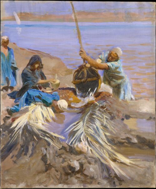 Égyptiens élevant l'eau du Nil - John Singer Sargent - Reproductions de tableaux et peintures haut de gamme