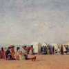 Sur la plage de Trouville - Eugène Boudin - Reproductions de tableaux et peintures haut de gamme