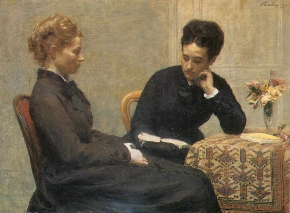 La Lecture, 1877 - Henri Fantin-Latour - Reproductions de tableaux et peintures haut de gamme