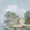 Une ferme au bord d'un lac - William Turner - Reproductions de tableaux et peintures haut de gamme