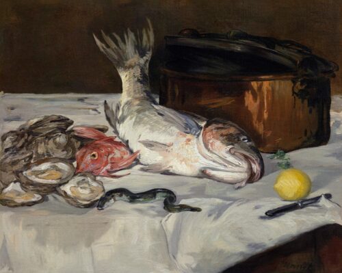 Poisson (Nature morte) - Edouard Manet - Reproductions de tableaux et peintures haut de gamme