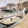 Bateaux de pêche à Gloucester - John Henry Twachtman - Reproductions de tableaux et peintures haut de gamme