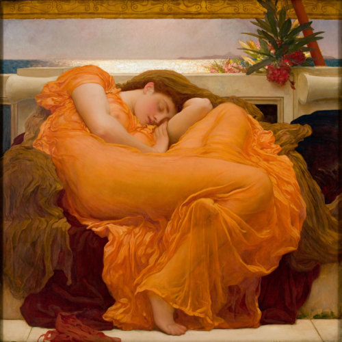 June flamboyante - Frederic Leighton - Reproductions de tableaux et peintures haut de gamme