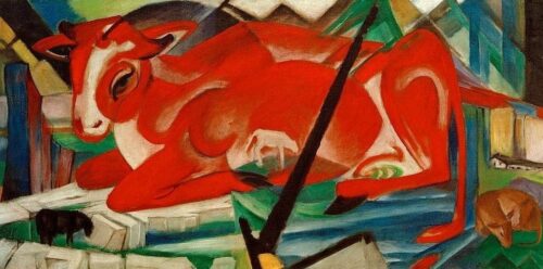 La vache du monde - Franz Marc - Reproductions de tableaux et peintures haut de gamme