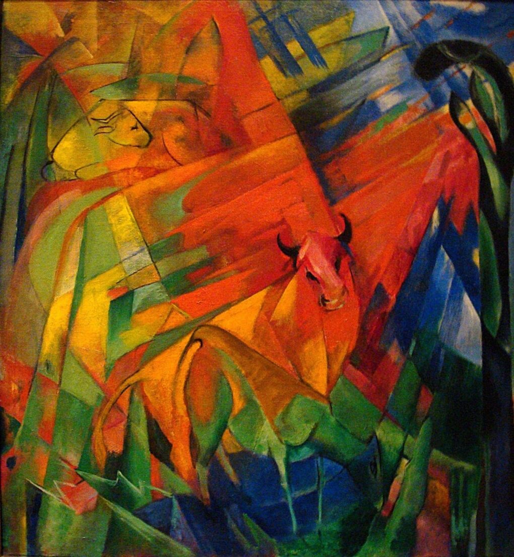 Animaux dans un paysage - Franz Marc - Reproductions de tableaux et peintures haut de gamme