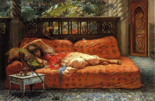 La sieste - Frederick Arthur Bridgman - Reproductions de tableaux et peintures haut de gamme