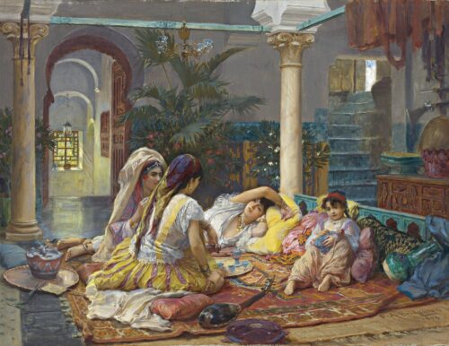 Dans le harem - Frederick Arthur Bridgman - Reproductions de tableaux et peintures haut de gamme