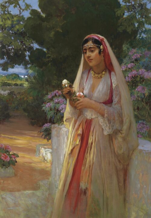 Une beauté orientale - Frederick Arthur Bridgman - Reproductions de tableaux et peintures haut de gamme