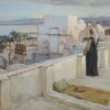 Sur la terrasse, 1891-1892 - Frederick Arthur Bridgman - Reproductions de tableaux et peintures haut de gamme