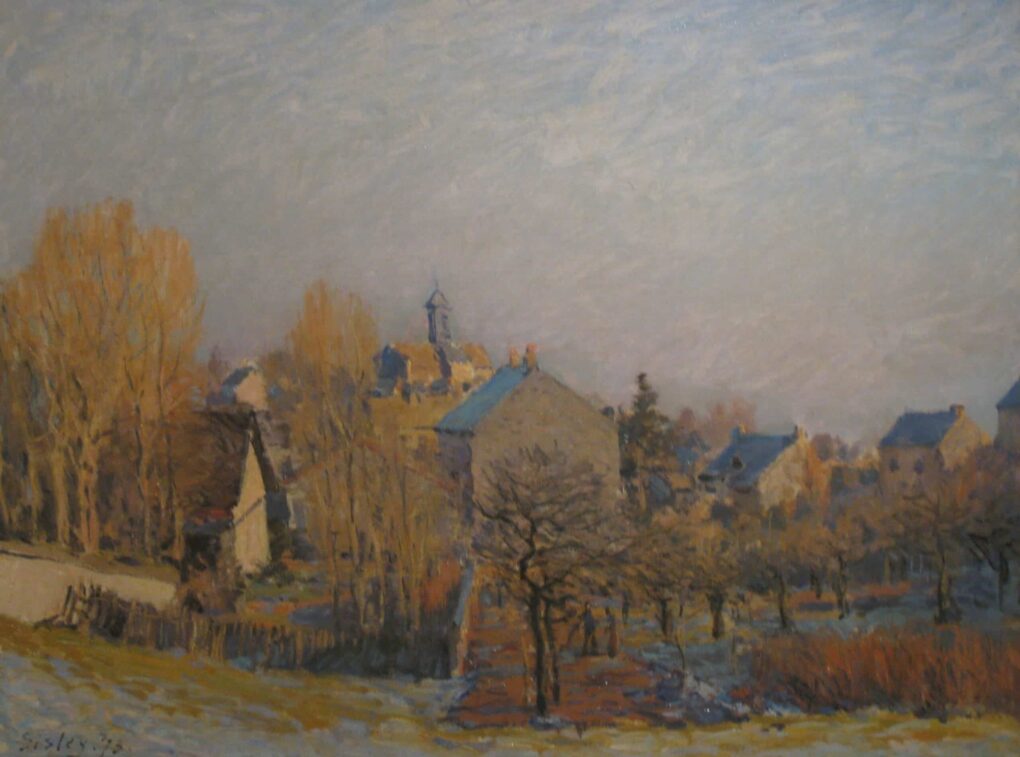 Gel à Louveciennes - Alfred Sisley - Reproductions de tableaux et peintures haut de gamme