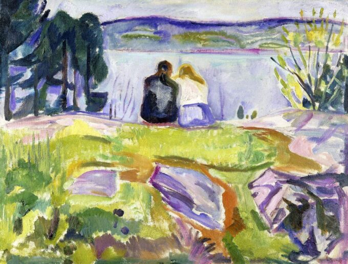 Spring (Lovers on the Beach) - Edvard Munch